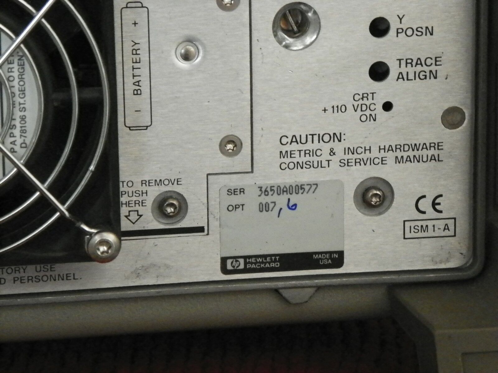 Agilent 8565E opt's 006/007 Spectrum Analyzer, 30Hz to 50GHz  NIST w/DATA