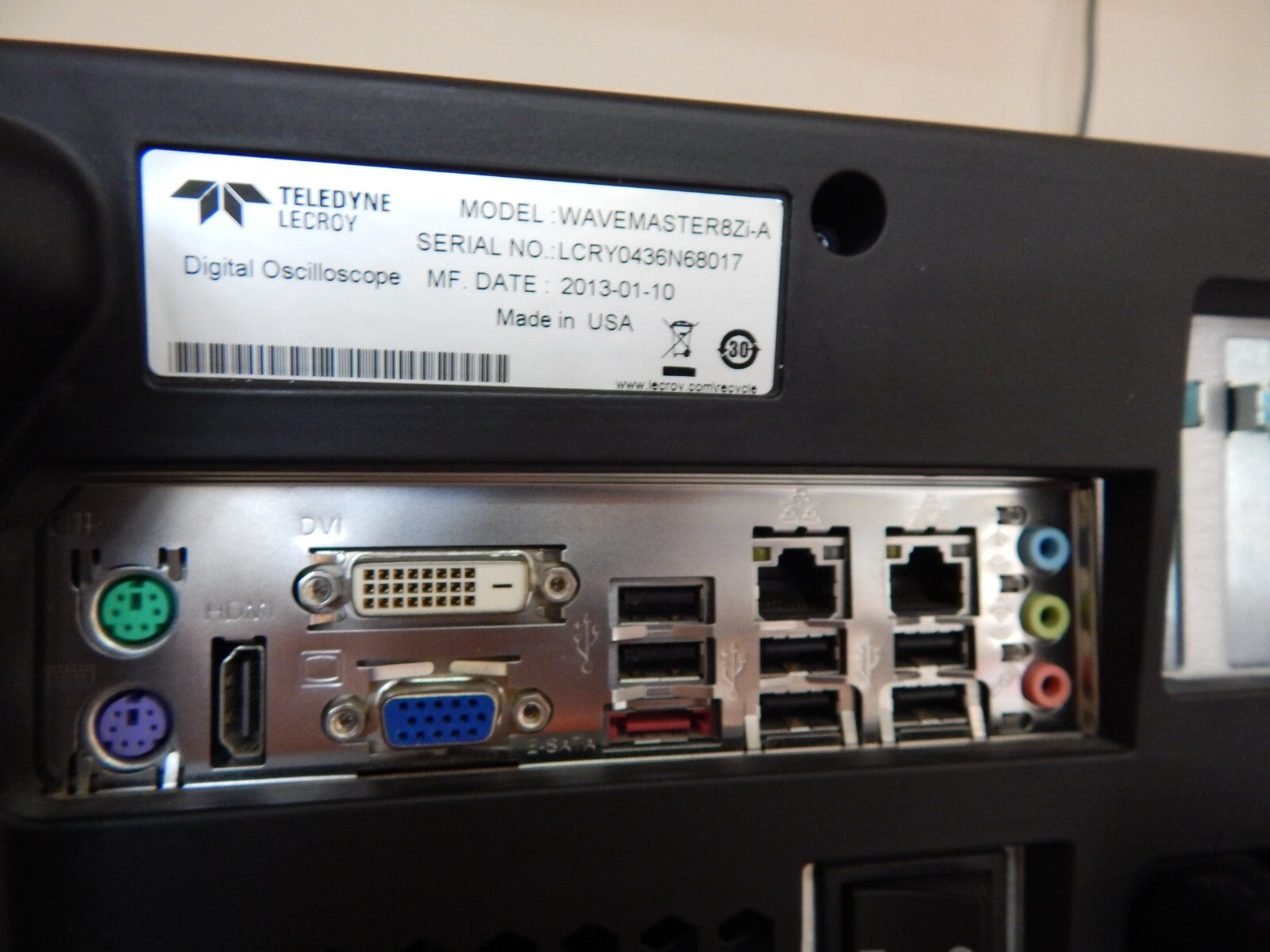 LeCroy SDA830Zi-A w/HDTV,JTA2,XDEV oscilloscope OEM cal 6/16/25, LCRY0436N68017