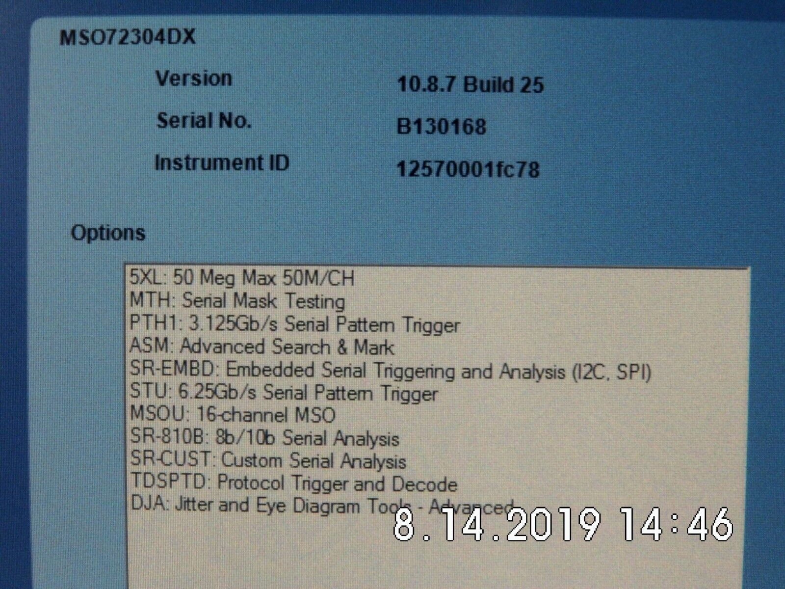 Tektronix MSO72304DX 23GHz, 100Gs/s, 4+16 Ch., mso oscilloscope,CAL