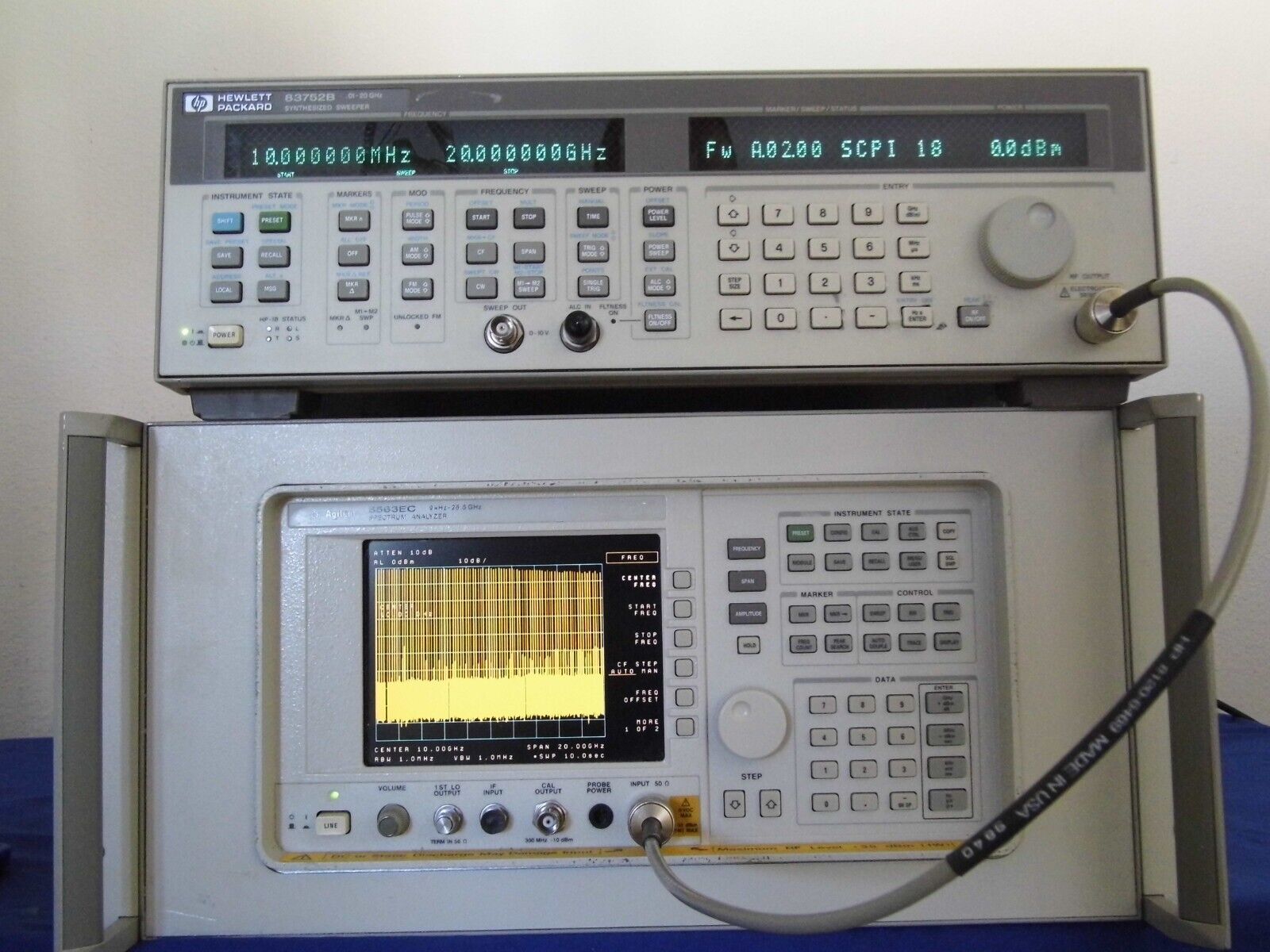 Agilent 8563EC with options 007 and UK6 rack mounted