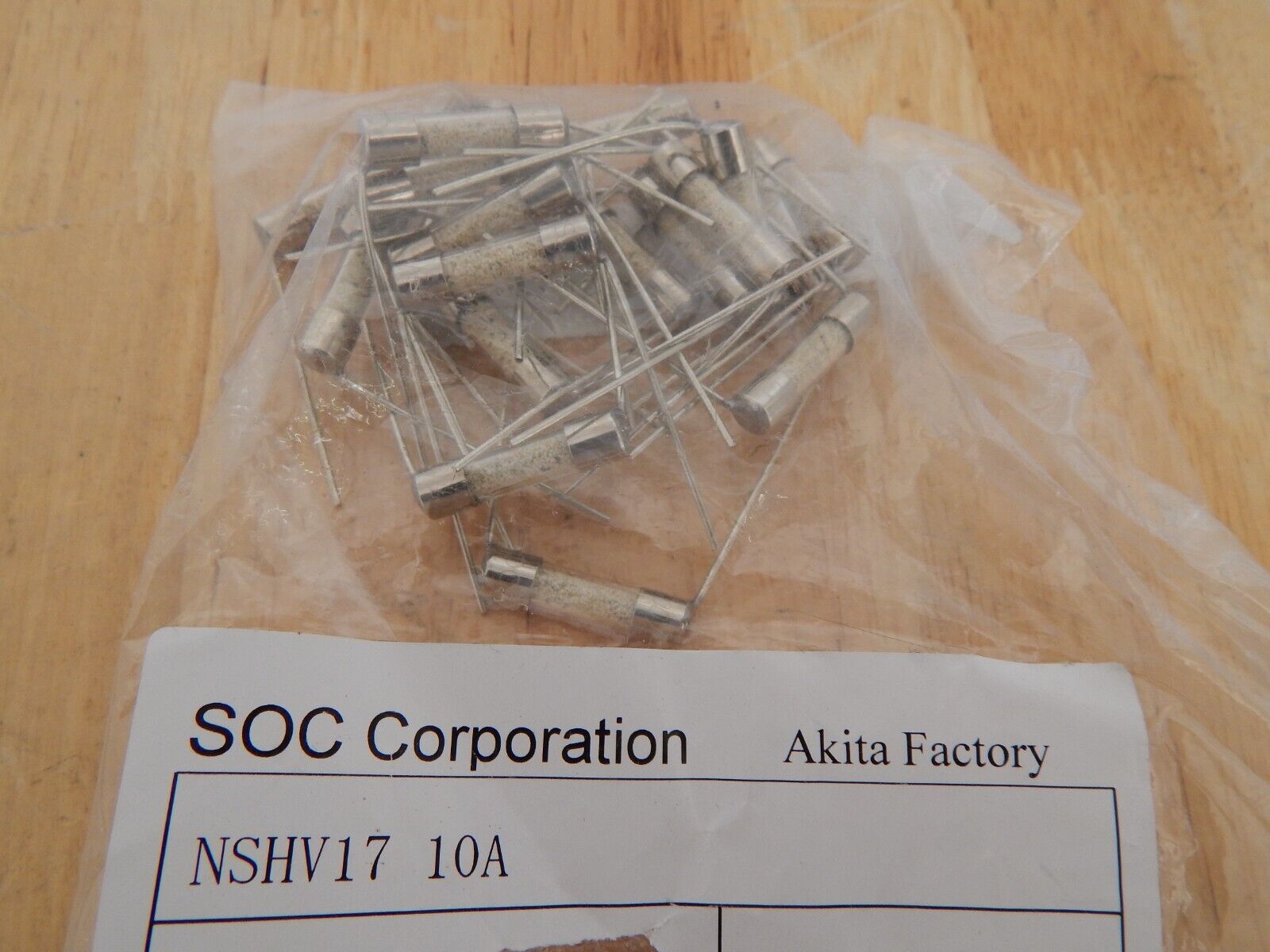(15 PCs) NSHV17 10A Fuses,  Inrush, SOC Corporation