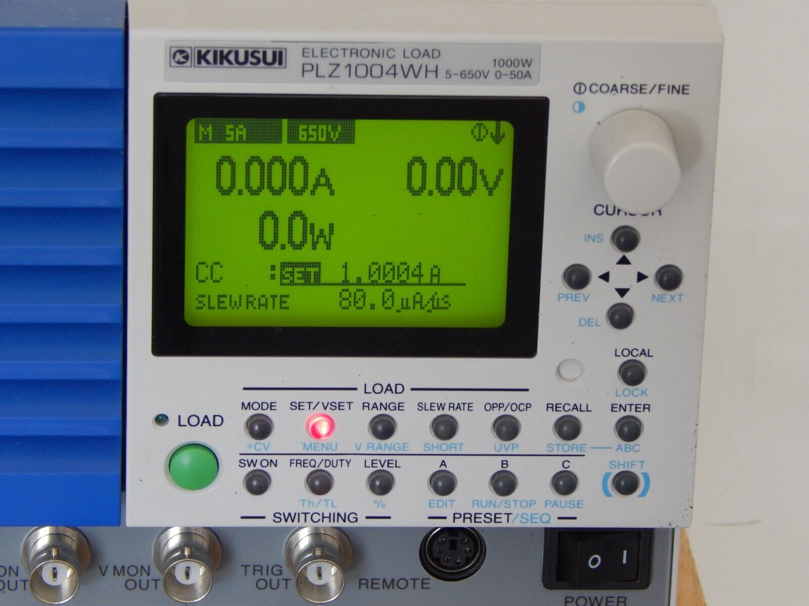 Kikusui PLZ1004WH 5-650V 0-50A 1000W Electronic Load *MINT Condition*