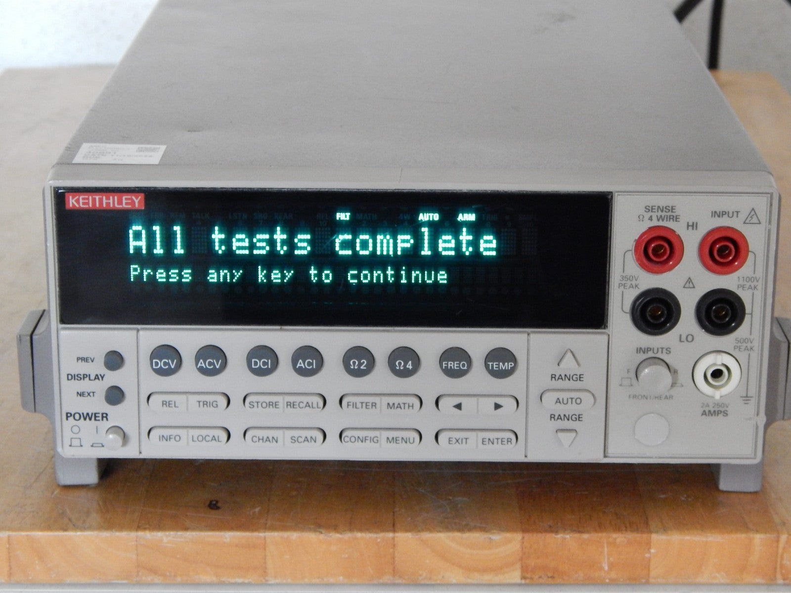 Keithley 2001M Rev. B16 7.5 digit Digital Multimeter