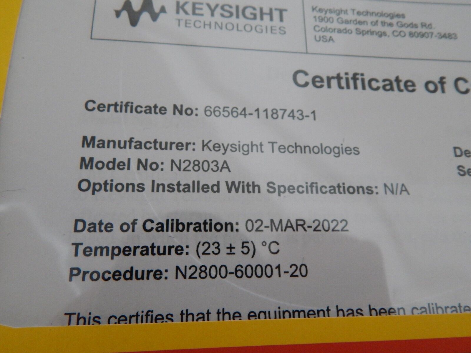 N2803A 30 GHz InfiniiMax III Series Probe Amplifier w/exp. mfr. cal. 9 in stock