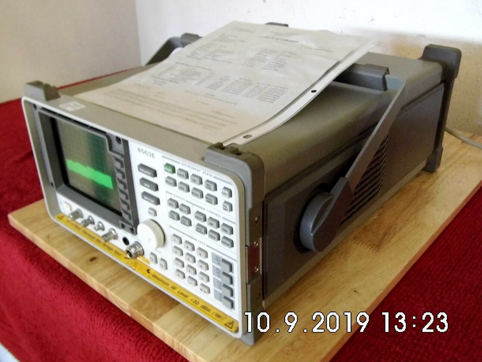 Agilent HP 8563E  9Khz to 26.5GHz Spectrum Analyzer  NIST Calibrated
