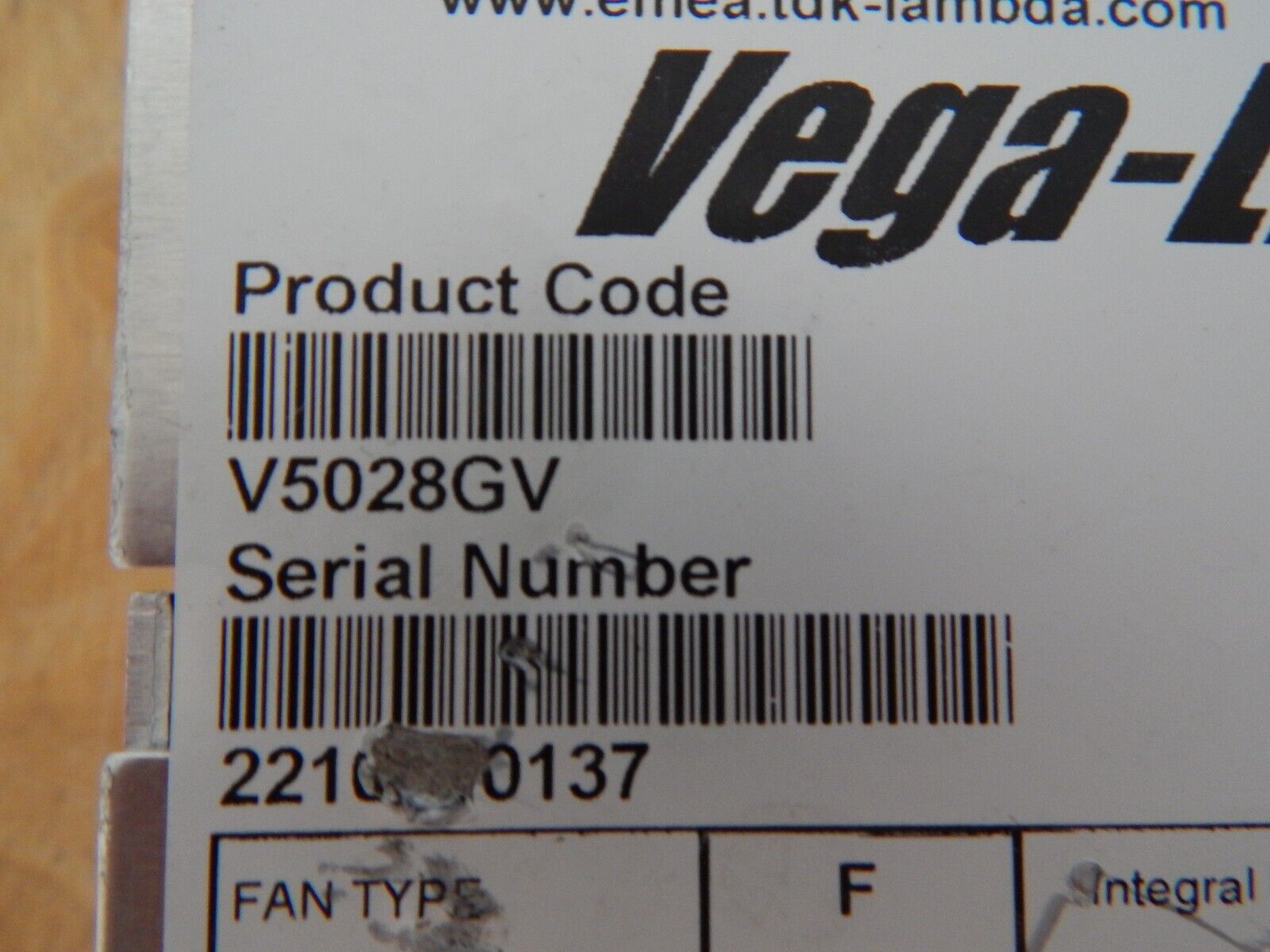 TDK-LAMBDA Vega-Lite 550 V5028GV Power Supply, NEW, 2 in stock, USA