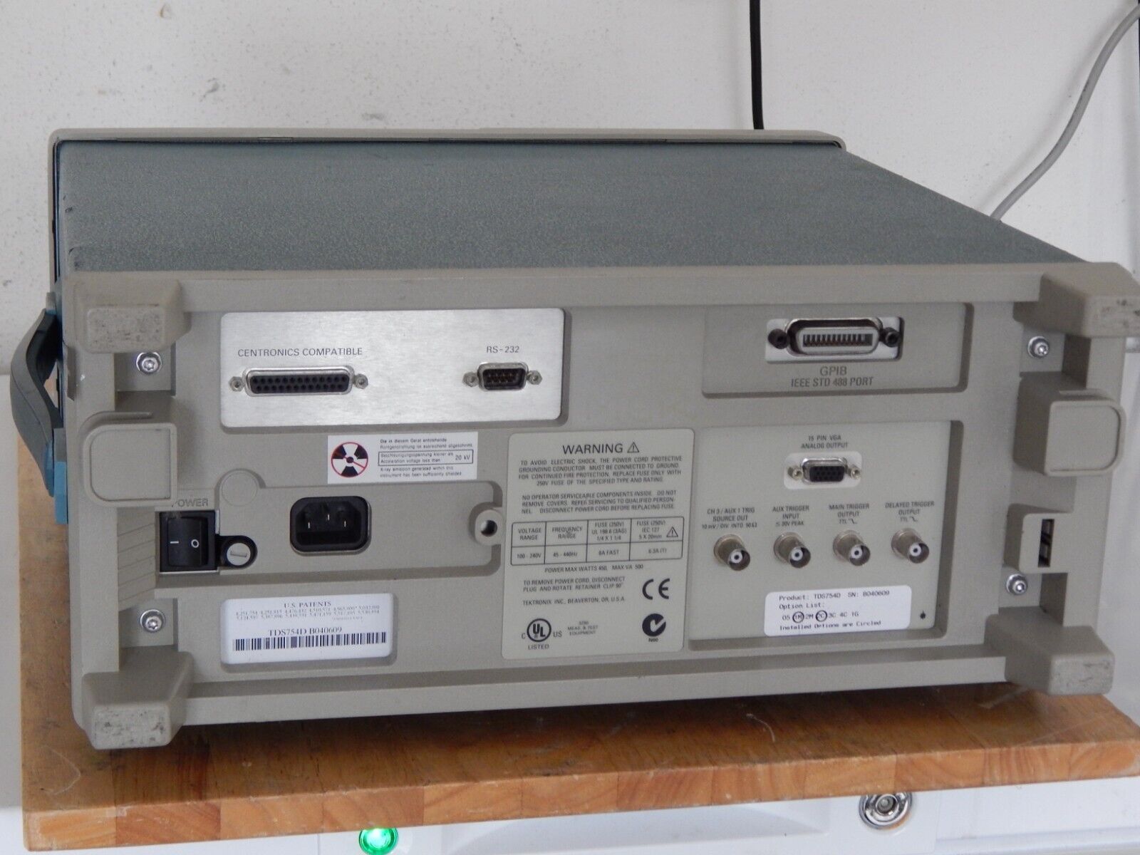 TDS 754D  500Mhz  2GS/s DPO opt's 1M,2F,2C