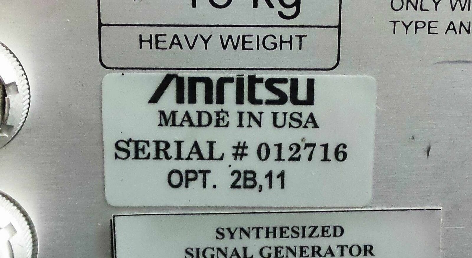 Anritsu 68369A/NV w/2B/11, 10 MHz-40 GHz Syn. w/cal