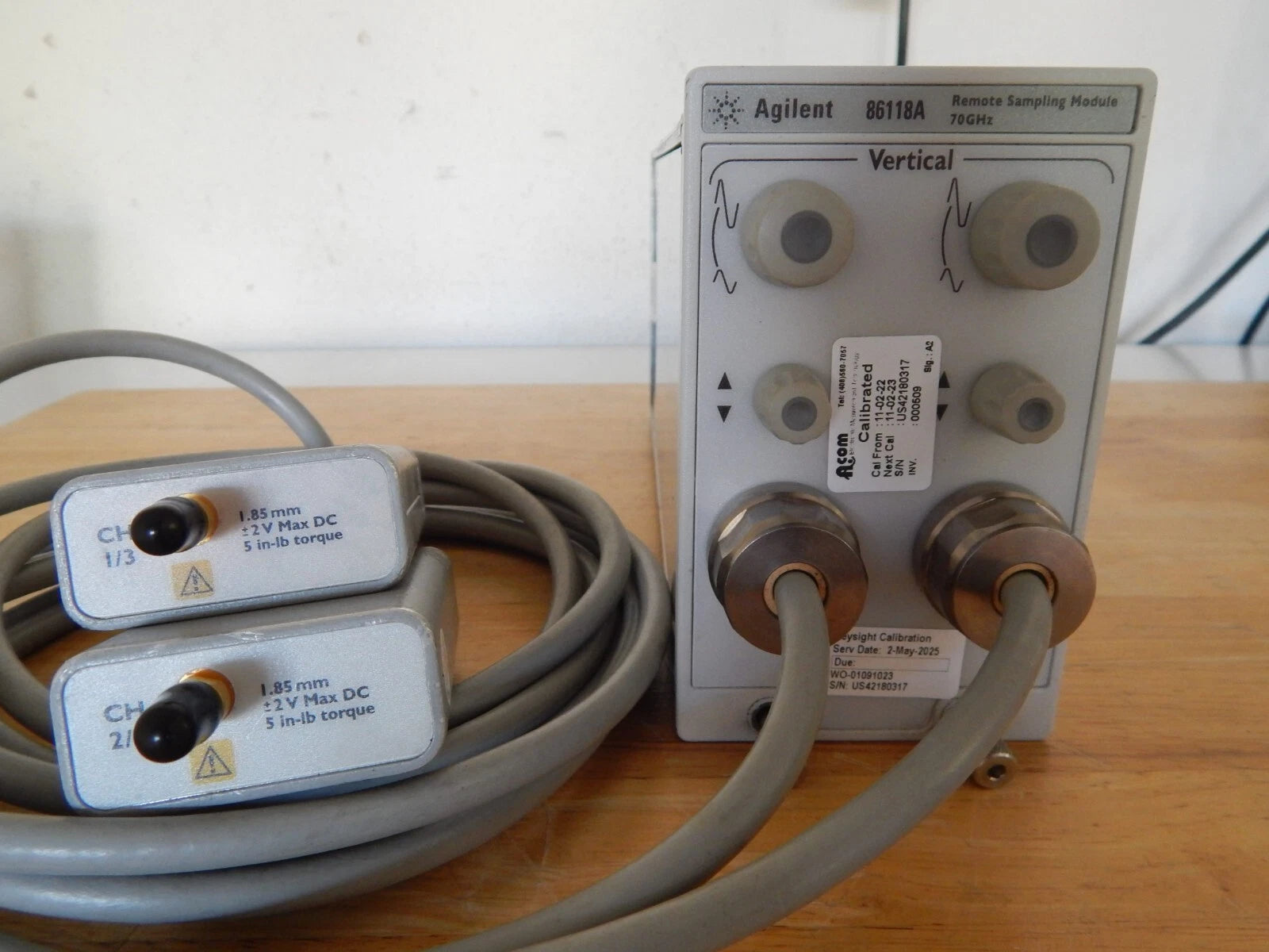 Agilent 86118A 70 GHz dual remote sampling head / module, Opt CFG001, NIST (2)