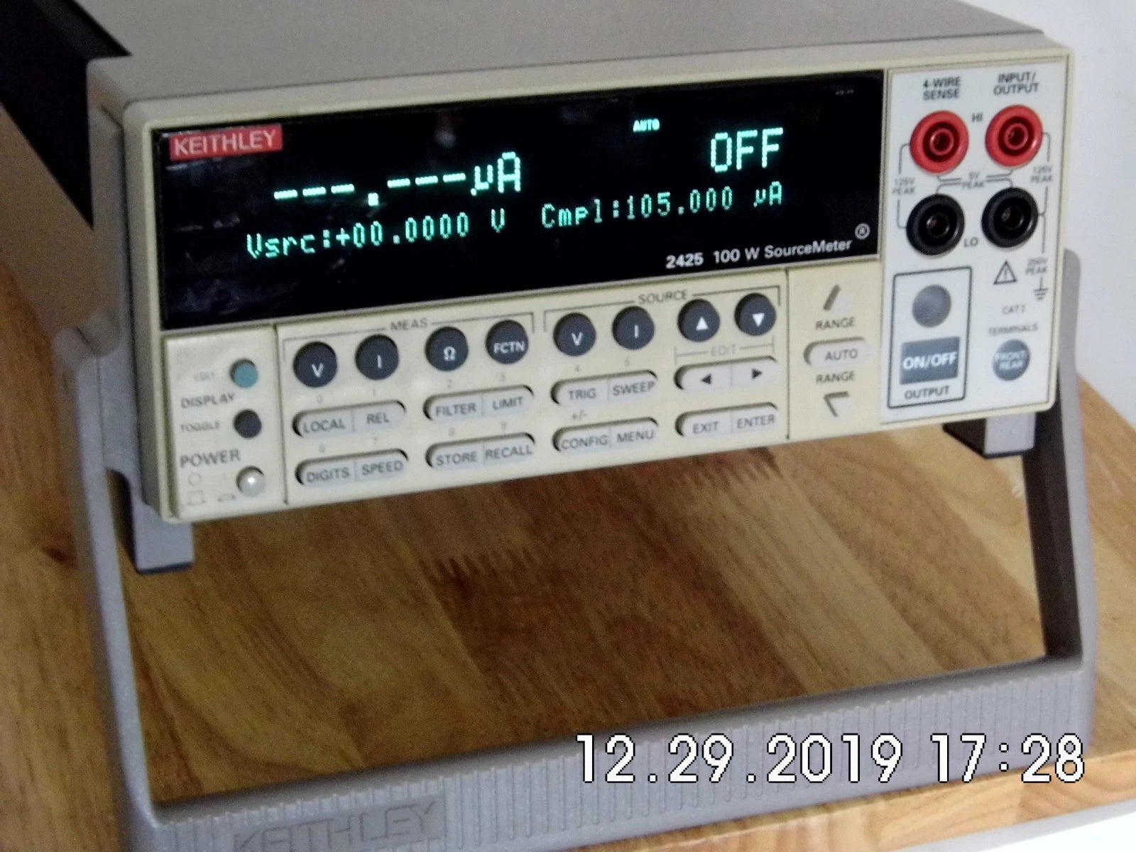 Keithley 2425 100Vdc 3A 100W DC SourceMeter w/ shelf expired NIST cal and data