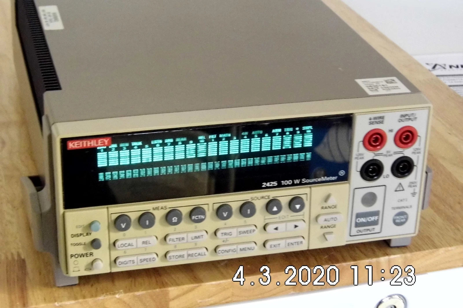 Keithley 2425 100Vdc 3A 100W DC SourceMeter w/ shelf expired NIST cal and data