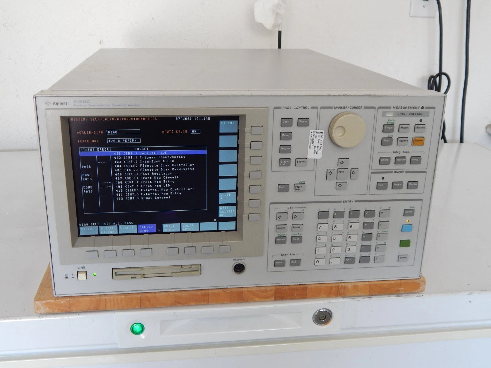 Agilent 4156C Precision Semiconductor Parameter Analyzer, NIST Cal