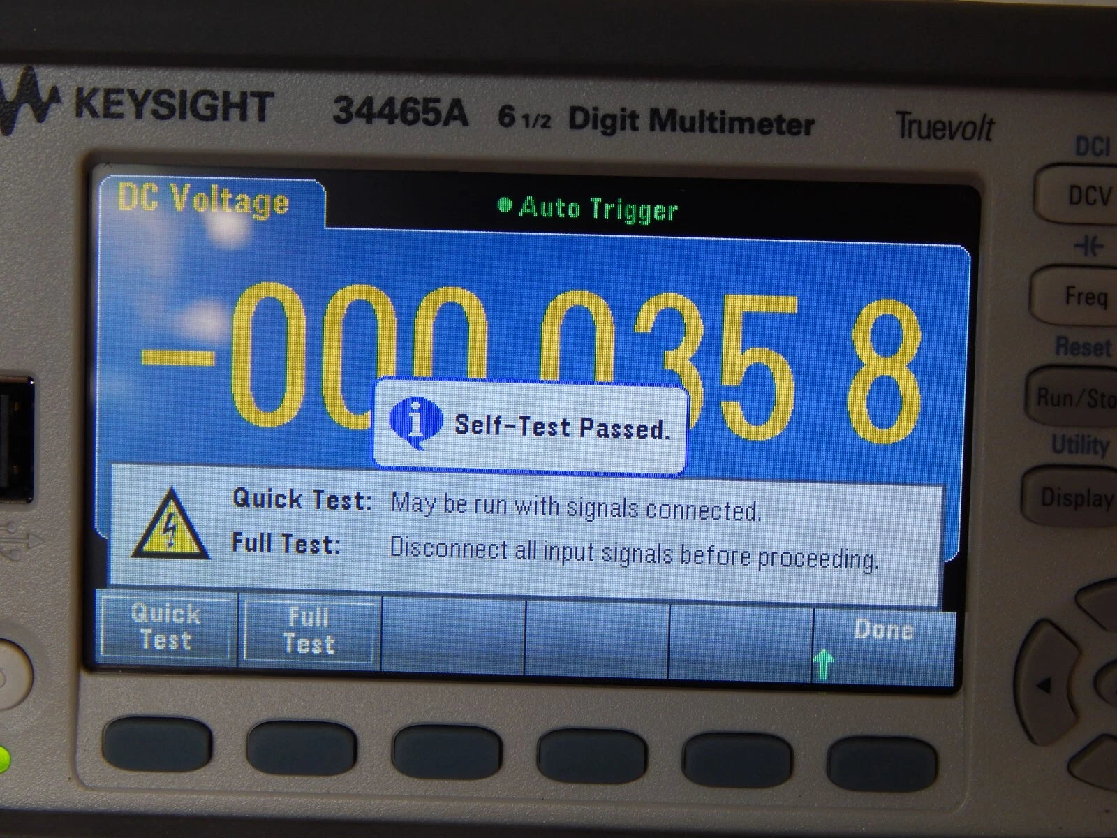 Keysight 34465A, 6½ Digit, Truevolt DMM, NIST cal