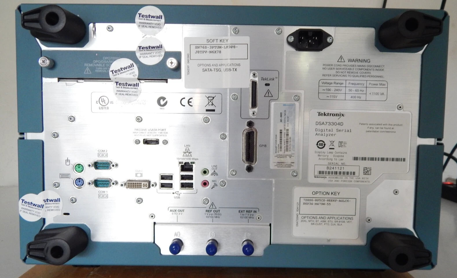 Tektronix DSA73304D 33GHz 100GS/s DSA oscilloscope WIN 10, NIST cal. w/ data