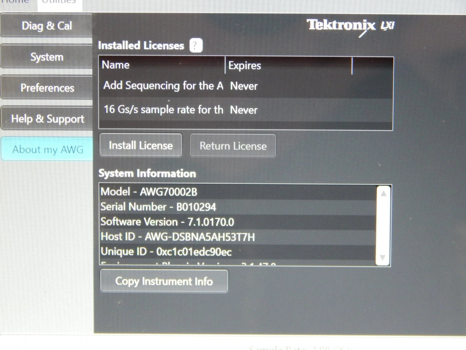 Tektronix AWG70002B w/16GS/s & SEQ and NIST cal w/data